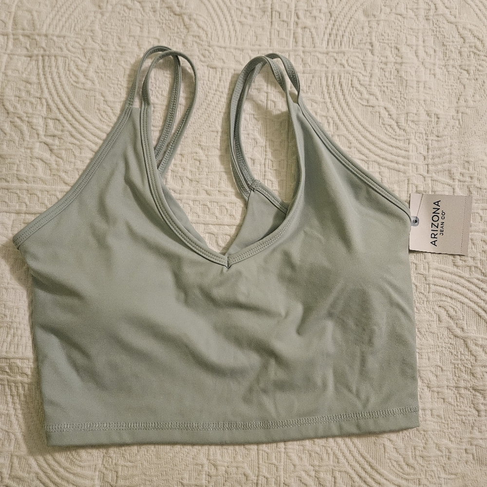 Arizona Jean co sports bra top, size M, Blue Haze, New
